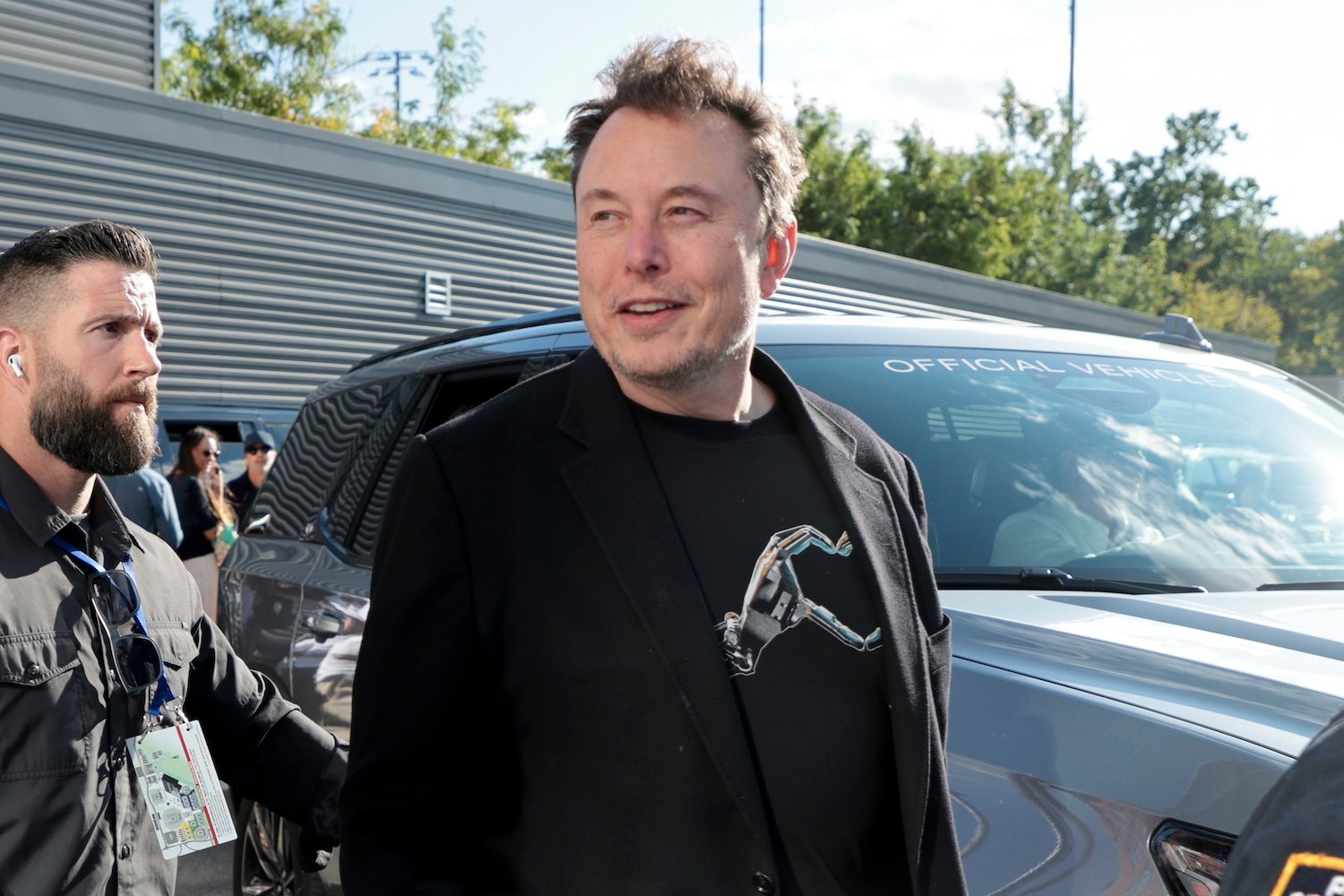 Elon Musk at the U.S. Open