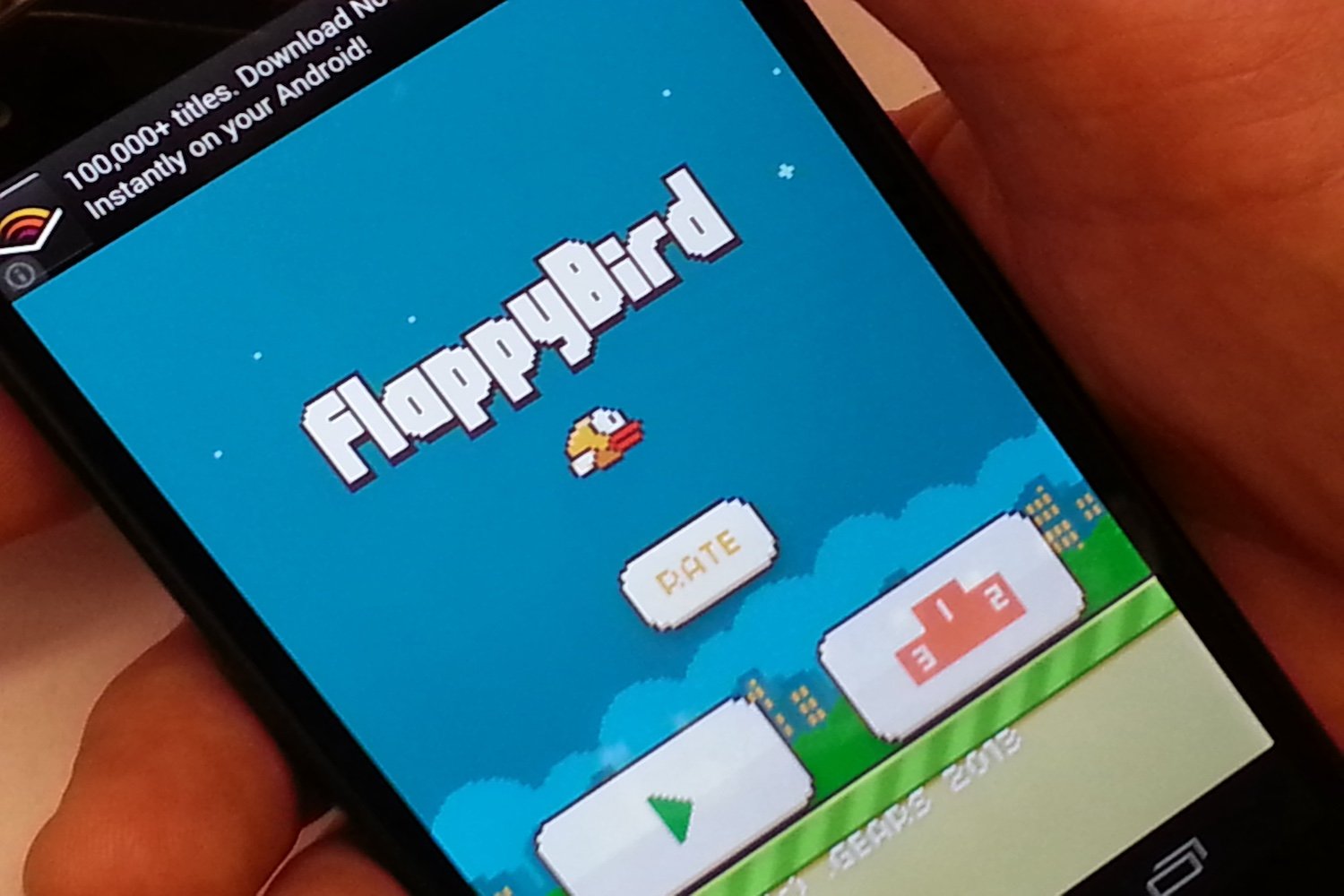 Flappy Bird on a phone