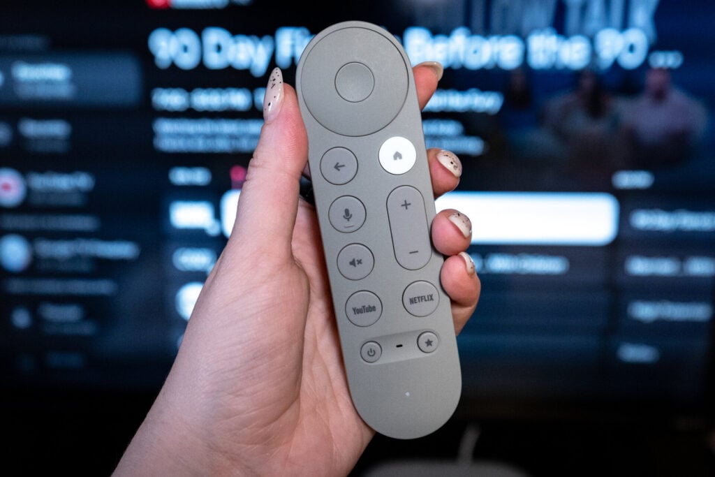 a photo of the Google TV Streamer remote