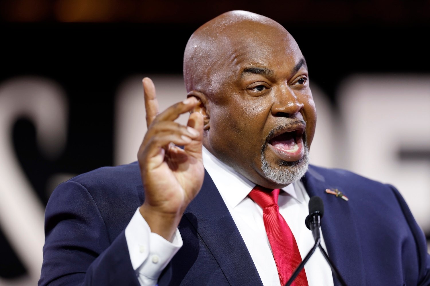 North Carolina Lieutenant Governor Mark Robinson speaks at the Faith and Freedom Road to Majority conference at the Washington Hilton on June 21, 2024 in Washington, DC.